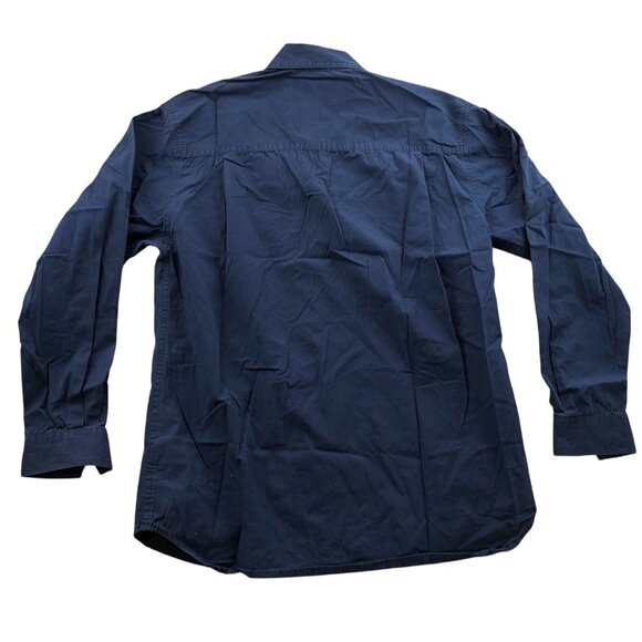 Vintage Guess Jeans Mens Shirt Medium Long Sleeve Button Up Casual Classic Blue - Picture 2 of 8